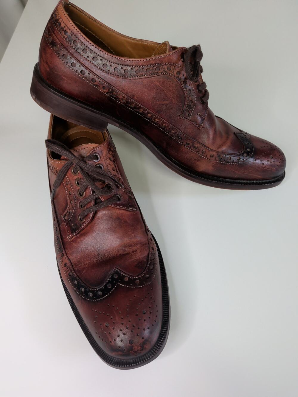 Eclectic Grandpa handmade leather derby oxford Size 26.5 /8.5